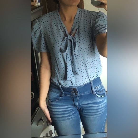 Blue Blouse; Olm; Small - Picture 3 of 10